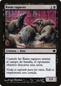 Ravenous Rats (Spanish) - "Ratas rapaces", Magic Encyclopedia 2011 (Salvat)
