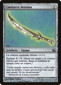 Leonin Scimitar (Spanish) - "Cimitarra leonina", Magic Encyclopedia 2011 (Salvat)