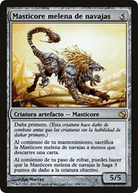 Razormane Masticore (Spanish) - "Masticore melena de navajas", Magic Encyclopedia 2011 (Salvat)