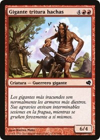 Axegrinder Giant (Spanish) - "Gigante tritura hachas", Magic Encyclopedia 2011 (Salvat)