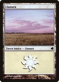 Plains (Spanish) - "Llanura" (205), Magic Encyclopedia 2011 (Salvat)