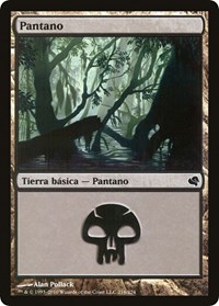 Swamp (Spanish) - "Pantano" (216), Magic Encyclopedia 2011 (Salvat)