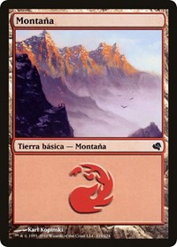Mountain (Spanish) - "Montana" (219), Magic Encyclopedia 2011 (Salvat)