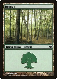 Forest (Spanish) - "Bosque" (222), Magic Encyclopedia 2011 (Salvat)