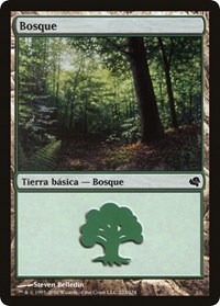 Forest (Spanish) - "Bosque" (223), Magic Encyclopedia 2011 (Salvat)