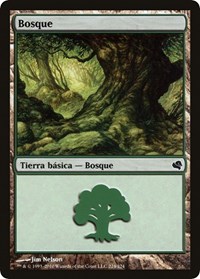 Forest (Spanish) - "Bosque" (224), Magic Encyclopedia 2011 (Salvat)