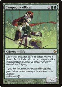 Elvish Champion (Spanish) - "Campeona elfica", Magic Encyclopedia 2011 (Salvat)