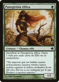 Elvish Eulogist (Spanish) - "Panegirista elfica", Magic Encyclopedia 2011 (Salvat)