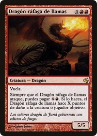 Flameblast Dragon (Spanish) - "Dragon rafaga de llamas", Magic Encyclopedia 2011 (Salvat)