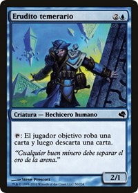 Reckless Scholar (Spanish) - "Erudito temerario", Magic Encyclopedia 2011 (Salvat)