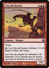 Furnace Whelp (Spanish) - "Cria del horno", Magic Encyclopedia 2011 (Salvat)