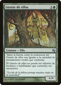 Drove of Elves (Spanish) - "Gentio de elfos", Magic Encyclopedia 2011 (Salvat)