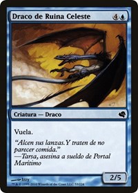 Sky Ruin Drake (Spanish) - "Draco de Ruina Celeste", Magic Encyclopedia 2011 (Salvat)