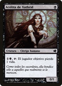 Acolyte of Xathrid (Spanish) - "Acolita de Xathrid", Magic Encyclopedia 2011 (Salvat)