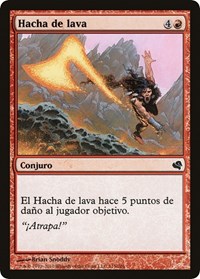 Lava Axe (Spanish) - "Hacha de lava", Magic Encyclopedia 2011 (Salvat)