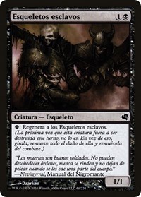Drudge Skeletons (Spanish) - "Esqueletos esclavos", Magic Encyclopedia 2011 (Salvat)