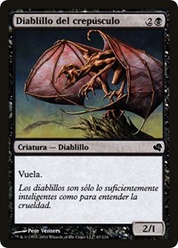 Dusk Imp (Spanish) - "Diablillo del crepusculo", Magic Encyclopedia 2011 (Salvat)