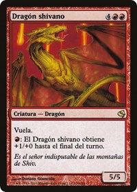 Shivan Dragon (Spanish) - "Dragon shivano", Magic Encyclopedia 2011 (Salvat)