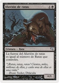 Swarm of Rats (Spanish) - "Aluvion de ratas" (A2), Magic Encyclopedia 2005 (Salvat/Hachette)