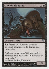 Swarm of Rats (Spanish) - "Aluvion de ratas" (A27), Magic Encyclopedia 2005 (Salvat/Hachette)