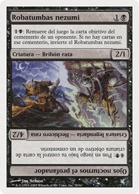 Nezumi Graverobber // Nighteyes the Desecrator (Spanish) - "Robatumbas nezumi" (A39), Magic Encyclopedia 2005 (Salvat/Hachette)