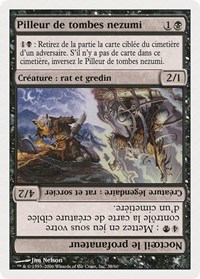 Nezumi Graverobber // Nighteyes the Desecrator (French) - "Pilleur de tombes nezumi" (A38), Magic Encyclopedia 2005 (Salvat/Hachette)