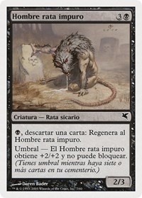 Dirty Wererat (Spanish) - "Hombre rata impuro" (A7), Magic Encyclopedia 2005 (Salvat/Hachette)