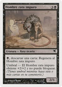 Dirty Wererat (Spanish) - "Hombre rata impuro" (A31), Magic Encyclopedia 2005 (Salvat/Hachette)