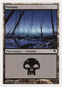 Swamp (Spanish) - "Pantano" (F9), Magic Encyclopedia 2005 (Salvat/Hachette)