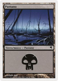 Swamp (Spanish) - "Pantano" (A10), Magic Encyclopedia 2005 (Salvat/Hachette)