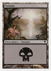 Swamp (Spanish) - "Pantano" (F10), Magic Encyclopedia 2005 (Salvat/Hachette)