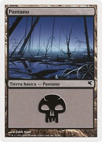 Swamp (Spanish) - "Pantano" (A21), Magic Encyclopedia 2005 (Salvat/Hachette)