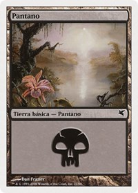 Swamp (Spanish) - "Pantano" (F21), Magic Encyclopedia 2005 (Salvat/Hachette)