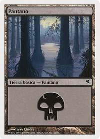 Swamp (Spanish) - "Pantano" (A22), Magic Encyclopedia 2005 (Salvat/Hachette)