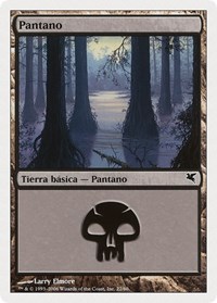 Swamp (Spanish) - "Pantano" (F22), Magic Encyclopedia 2005 (Salvat/Hachette)