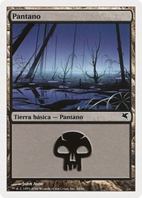 Swamp (Spanish) - "Pantano" (D34), Magic Encyclopedia 2005 (Salvat/Hachette)