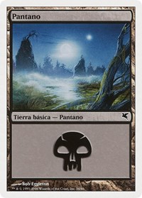 Swamp (Spanish) - "Pantano" (F34), Magic Encyclopedia 2005 (Salvat/Hachette)