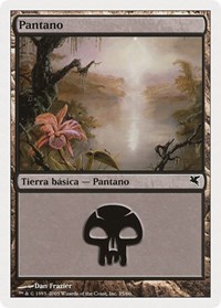 Swamp (Spanish) - "Pantano" (A35), Magic Encyclopedia 2005 (Salvat/Hachette)