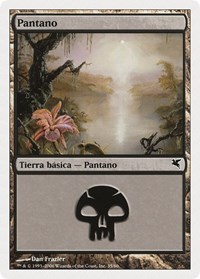 Swamp (Spanish) - "Pantano" (D35), Magic Encyclopedia 2005 (Salvat/Hachette)