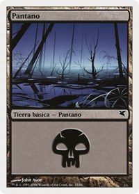 Swamp (Spanish) - "Pantano" (E35), Magic Encyclopedia 2005 (Salvat/Hachette)