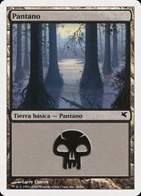 Swamp (Spanish) - "Pantano" (D36), Magic Encyclopedia 2005 (Salvat/Hachette)
