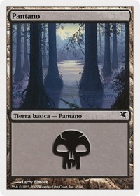 Swamp (Spanish) - "Pantano" (A45), Magic Encyclopedia 2005 (Salvat/Hachette)
