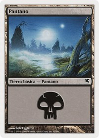 Swamp (Spanish) - "Pantano" (D45), Magic Encyclopedia 2005 (Salvat/Hachette)