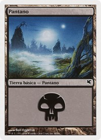 Swamp (Spanish) - "Pantano" (F46), Magic Encyclopedia 2005 (Salvat/Hachette)