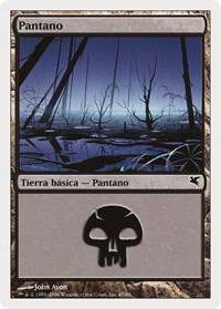 Swamp (Spanish) - "Pantano" (F47), Magic Encyclopedia 2005 (Salvat/Hachette)