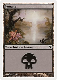 Swamp (Spanish) - "Pantano" (F48), Magic Encyclopedia 2005 (Salvat/Hachette)
