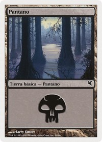 Swamp (Spanish) - "Pantano" (A56), Magic Encyclopedia 2005 (Salvat/Hachette)