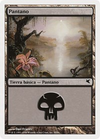 Swamp (Spanish) - "Pantano" (D56), Magic Encyclopedia 2005 (Salvat/Hachette)