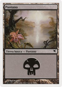 Swamp (Spanish) - "Pantano" (A58), Magic Encyclopedia 2005 (Salvat/Hachette)