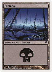 Swamp (Spanish) - "Pantano" (A59), Magic Encyclopedia 2005 (Salvat/Hachette)